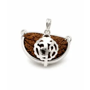 Rudraksha Pendant 2 MUKHI WITH SLIVER